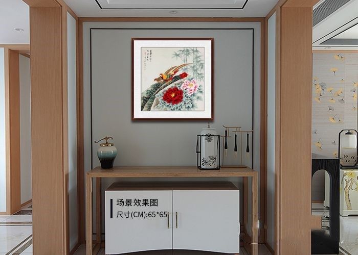 家居装饰画：家里走廊挂什么画好？走廊挂画风水讲究什么？多款花鸟画题材走廊挂画欣赏，国画梅花、国画牡丹、国画荷花