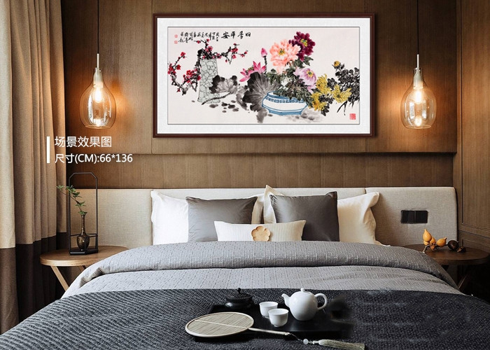 卧室装饰画：想要卧室装饰画床头温馨，现代卧室挂画首选花鸟画 